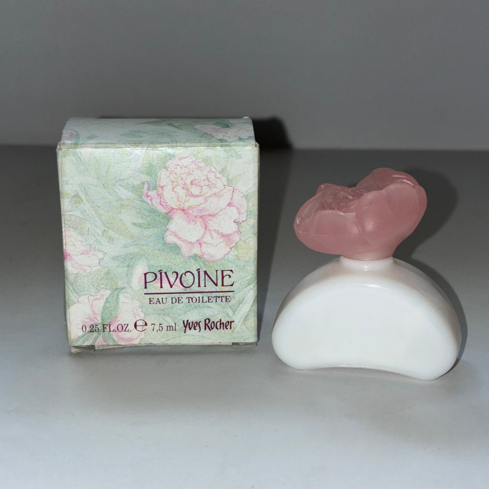 Vintage Yves Rocher Pivoine EDT Mini 7.5ml Boxed Perfume Splash Coquette Vanity